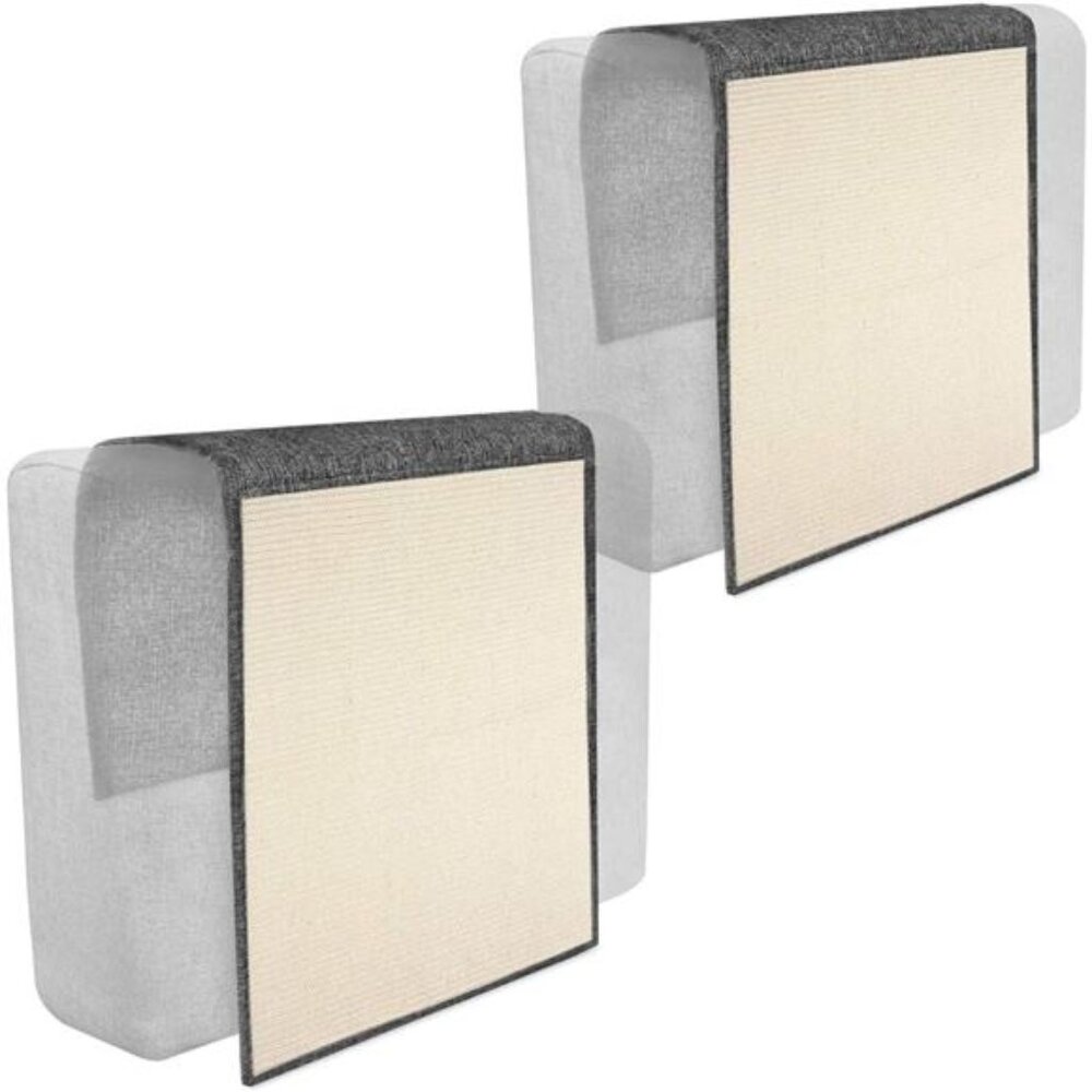 2X Cat Scratch Mats Sofa Protector -Natural Sisal Furniture Protector Scratching